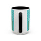 Princess Girl Cartoon Teal Accent Coffee Mug | 11oz 15oz