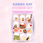 Kawaii Cat | Laminated Sticker Set/Decal