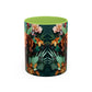 Vizsla Floral Accent Coffee Mug — Dog Portrait Botanical 11/15oz