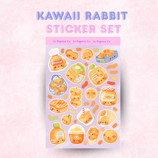 Kawaii Bread | Laminated Sticker Set/Decal