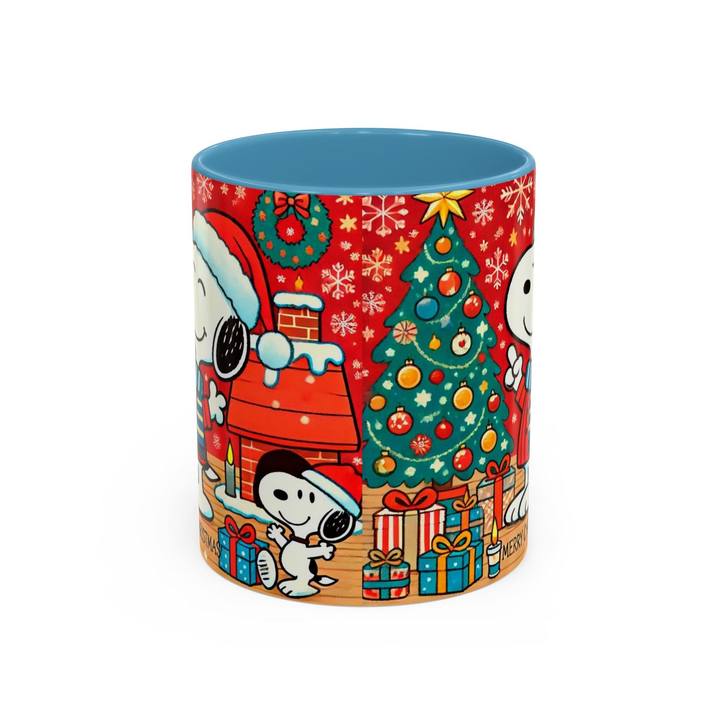Yellow Santa Holiday Mug | Christmas Accent Coffee Mug (11,15oz)