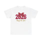 2026 Happy New Year Tee — Festive Ribbon New Year’s Day T-Shirt