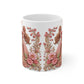 Mother and Daughter Floral Mug — 11oz Ceramic Coffee Cup, Tender Mom Love Gift