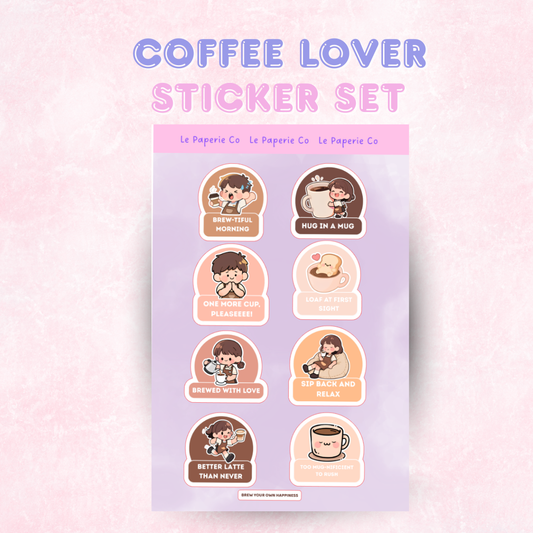 Coffee Lover | Laminated Sticker Set/Decal