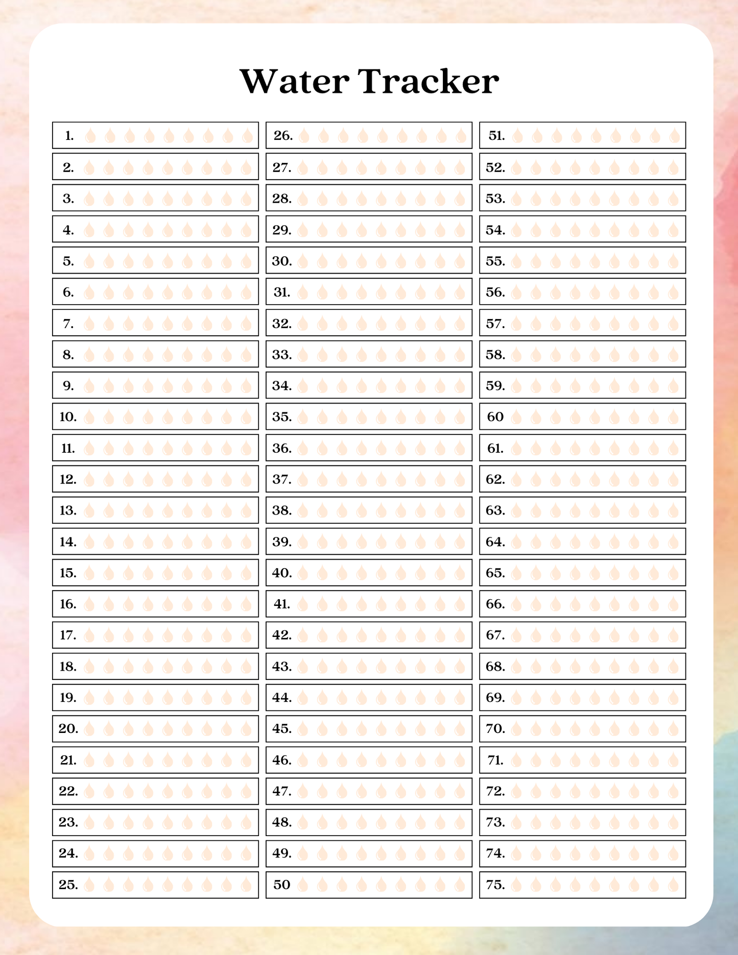 75 Soft Challenge Tracker | Digital Download