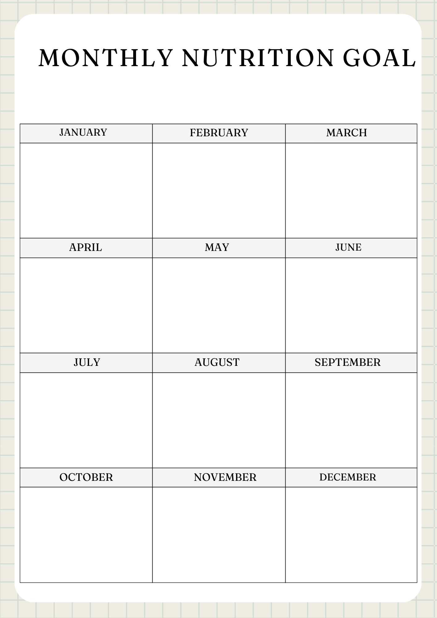 Nutrition Planner | Digital Download
