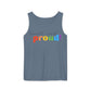 loud and proud! rainbow text Tank Top | Pride LGBTQ+ apparel