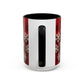 Santa Claus Pattern Mug | Red Snowflakes Christmas Coffee Cup