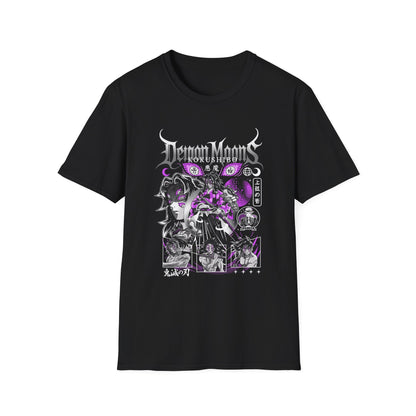 Demon Moons Graphic T-Shirt — Anime Gothic Purple Horror Tee
