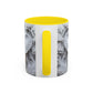 Elephant Relief Accent Coffee Mug  Grey Carved Jungle Design (11/15oz)