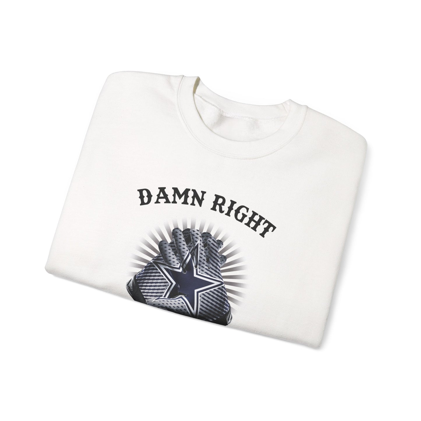 Customizable Cowboys Fan Crewneck Sweatshirt | Dallas Star Football Sweatshirt