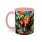 Vizsla Floral Accent Coffee Mug — Dog Portrait Botanical 11/15oz