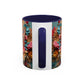 Chihuahua Floral Wreath Accent Coffee Mug Colorful Pet Lover Gift (11/15oz)