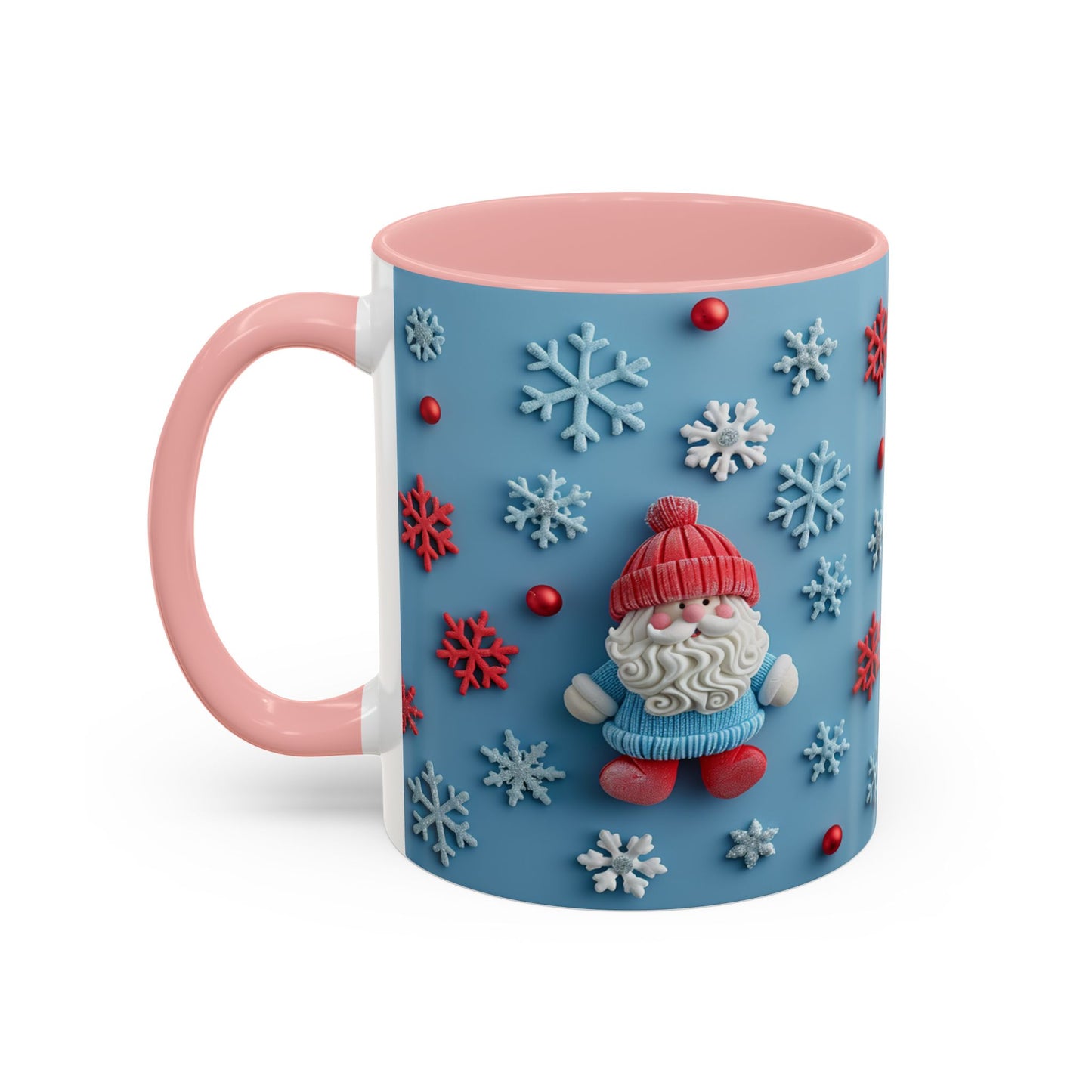 Santa Snowflake Pattern Mug | Accent Coffee Mug
