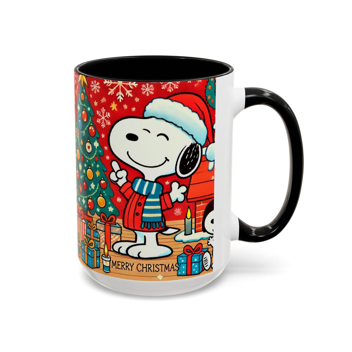 Yellow Santa Holiday Mug | Christmas Accent Coffee Mug (11,15oz)