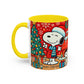 Yellow Santa Holiday Mug | Christmas Accent Coffee Mug (11,15oz)