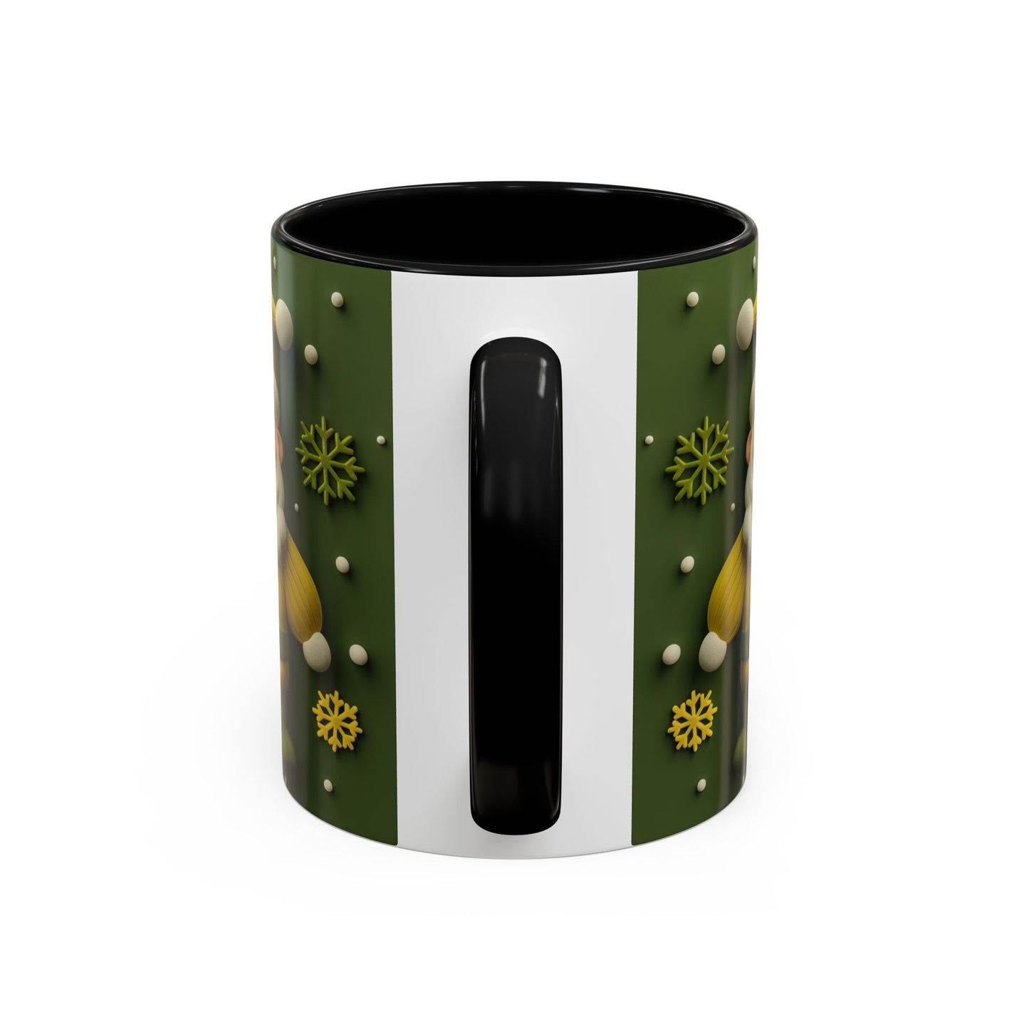 Yellow Santa Holiday Mug | Christmas Accent Coffee Mug (11,15oz)