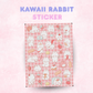 Kawaii Sticker Sets 4x6in