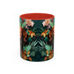 Vizsla Floral Accent Coffee Mug — Dog Portrait Botanical 11/15oz