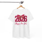 2026 Happy New Year Tee – Festive Pink Bow Celebration T-Shirt