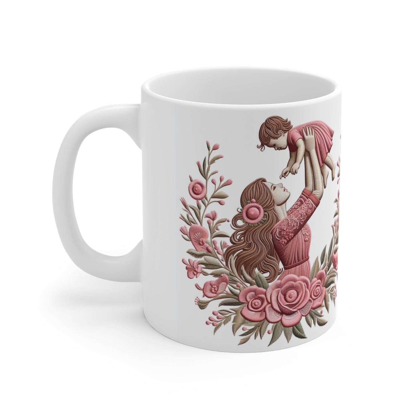 Mama and Baby Floral Mug – Mom and Baby Love 11oz Ceramic Coffee Cup