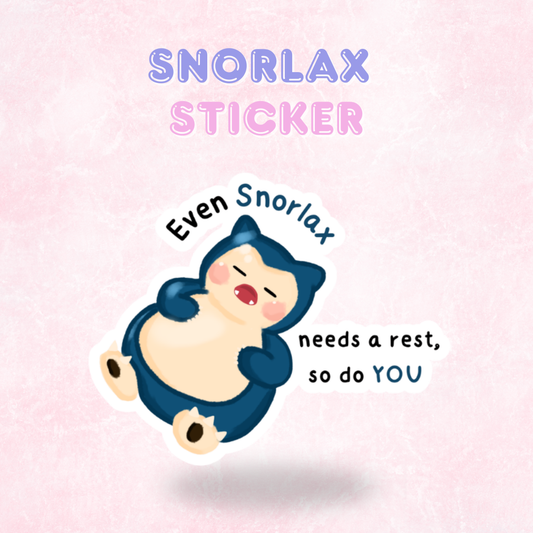 Snorlax Inspired Pokemon Quote Sticker/Decal