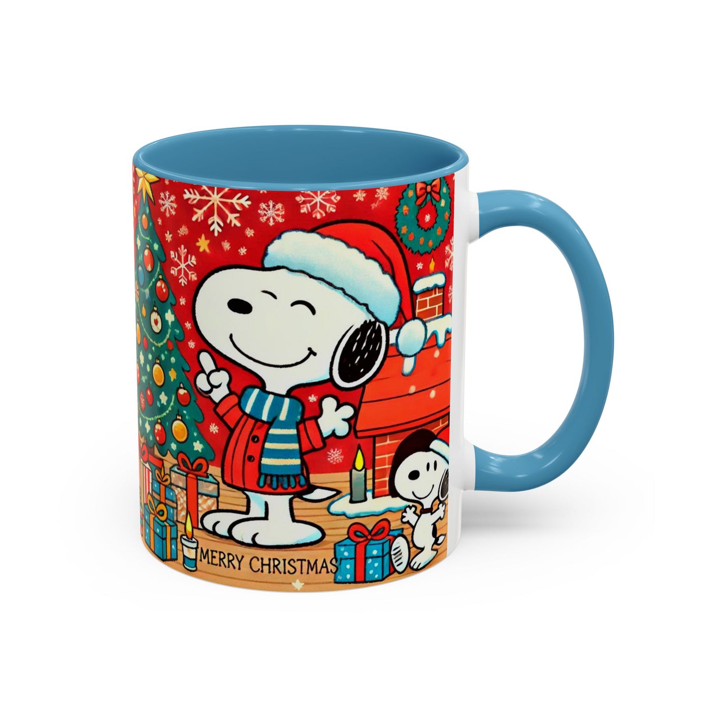 Yellow Santa Holiday Mug | Christmas Accent Coffee Mug (11,15oz)