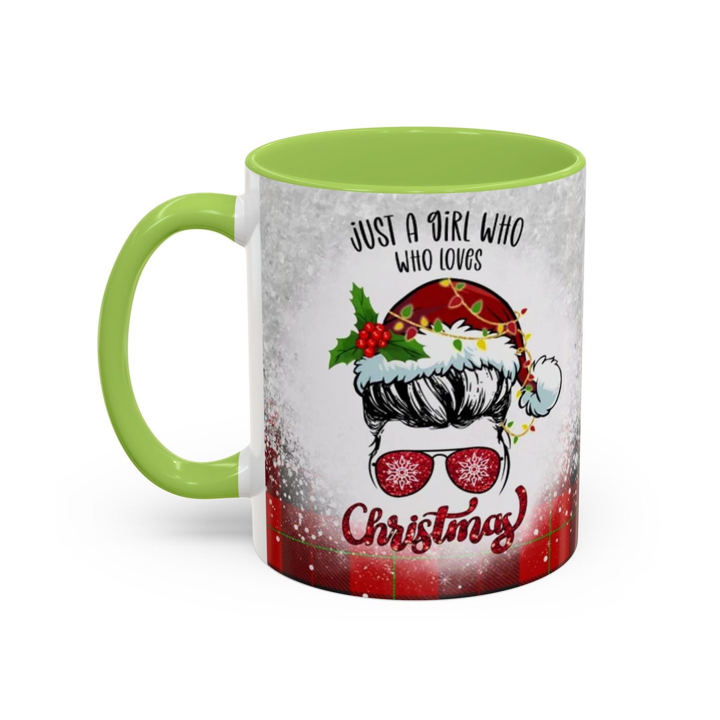 Just a Girl Who Loves Christmas Skull Mug | Accent Coffee Mug 11oz/15oz