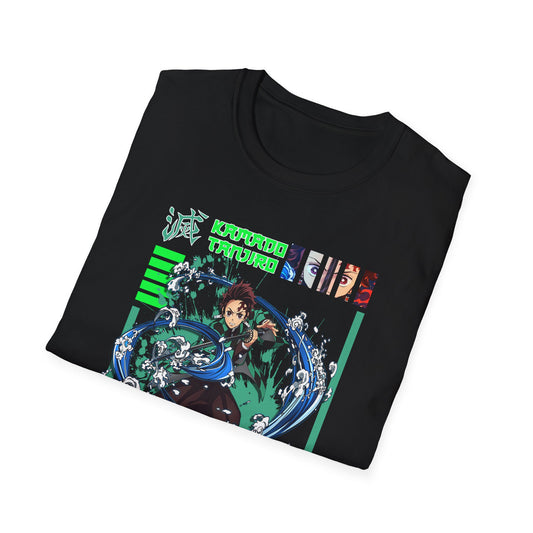 Anime Water-Breathing Warrior T-Shirt | Dynamic Demon Slayer-Inspired Graphic Tee