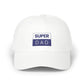 Super Dad embroidered logo Classic Dad Cap | White baseball hat
