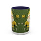 Yellow Santa Holiday Mug | Christmas Accent Coffee Mug (11,15oz)