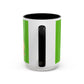Grinch Character with Poop Present Mug | Accent Coffee Mug