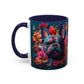 Floral French Bulldog Accent Coffee Mug  Colorful Dog Art 11/15oz