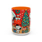 Yellow Santa Holiday Mug | Christmas Accent Coffee Mug (11,15oz)