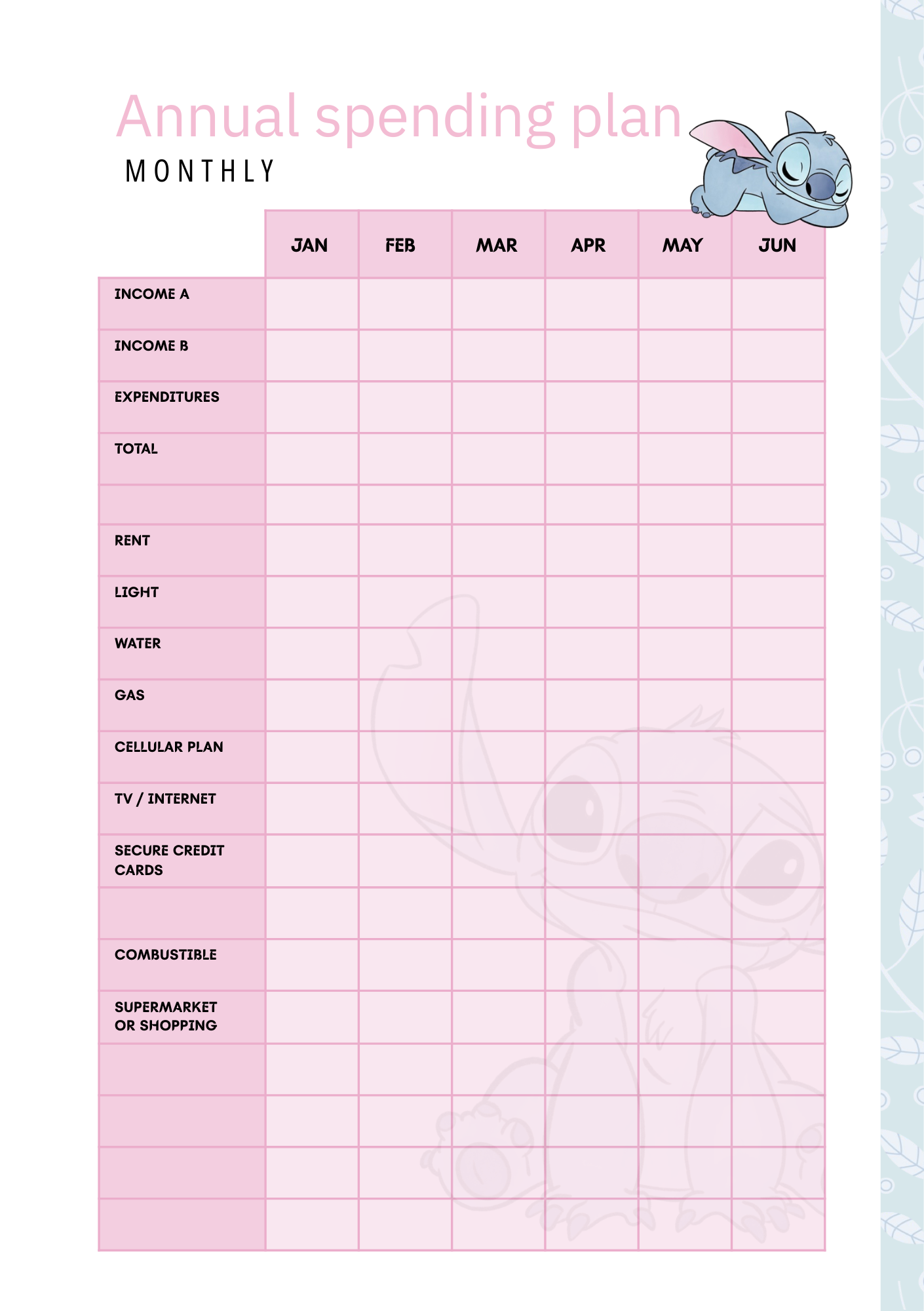 Stitch Inspired 2026 Planner | Digital Download