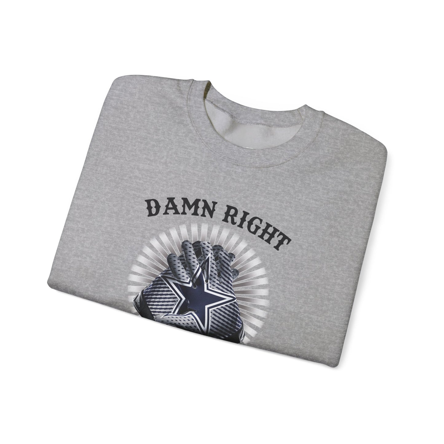 Customizable Cowboys Fan Crewneck Sweatshirt | Dallas Star Football Sweatshirt