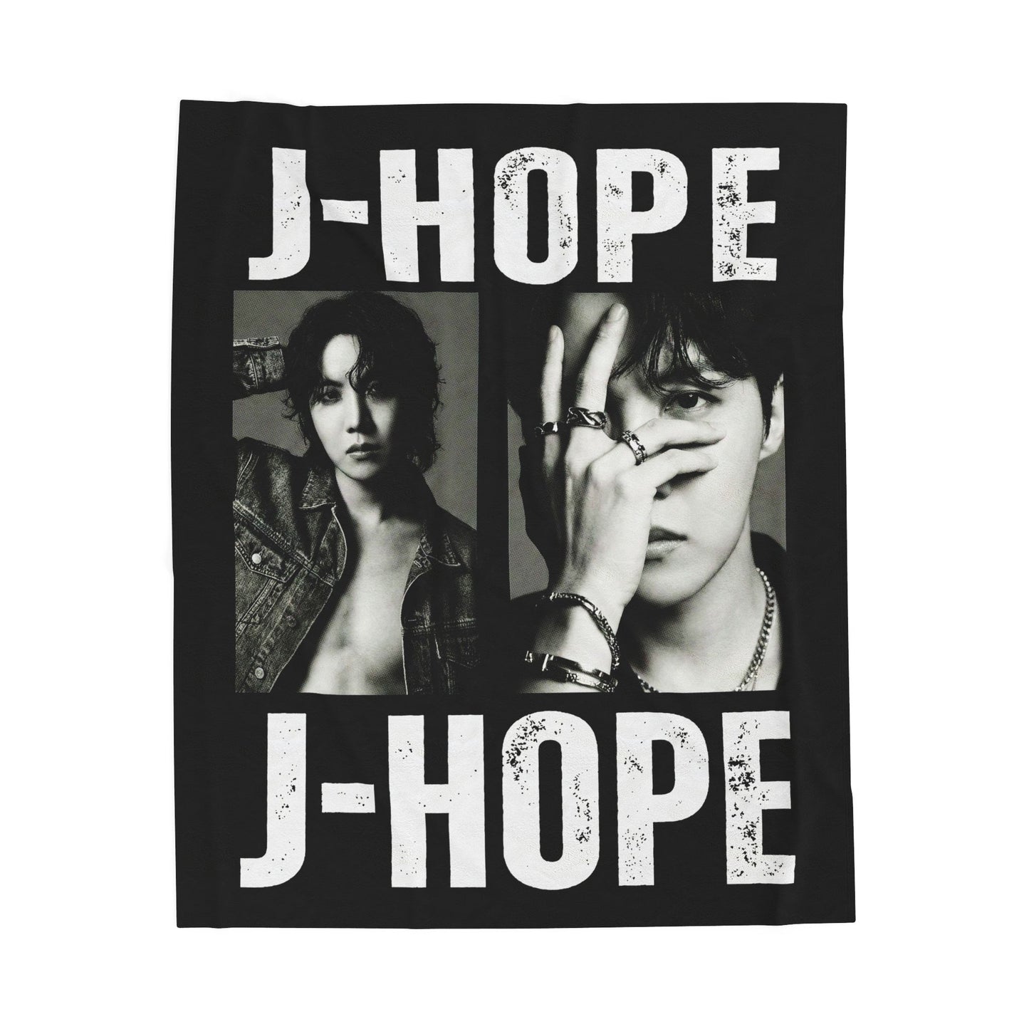 J-HOPE photo collage Velveteen Blanket | BTS Blanket  K-pop idol fleece throw