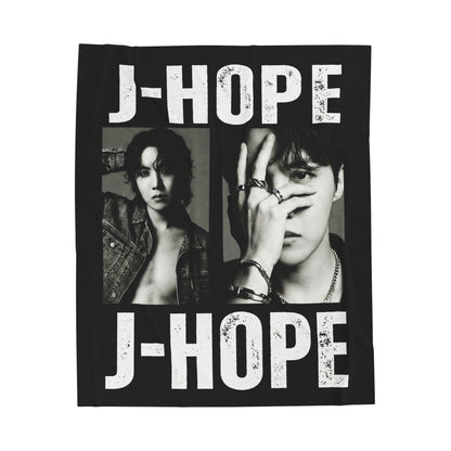 J-HOPE photo collage Velveteen Blanket | BTS Blanket  K-pop idol fleece throw