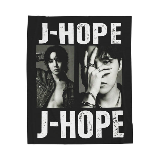 J-HOPE photo collage Velveteen Blanket | BTS Blanket  K-pop idol fleece throw