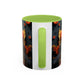 Autumn Raven Accent Coffee Mug — Black Crow & Orange Chrysanthemums (11/15oz)