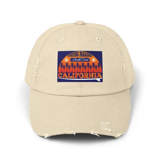 California Surfing Paradise Distressed Cap