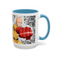 Anime Fist Coffee Mug  Dynamic Manga Collage Accent Mug (11/15 oz)