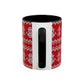Snowman Knit Pattern Accent Mug | Christmas Holiday Coffee Cup