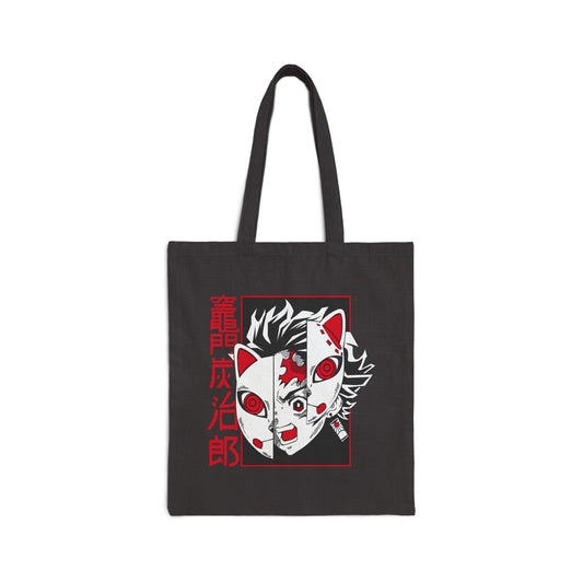 Tanjiro Mask Art | Canvas tote bag