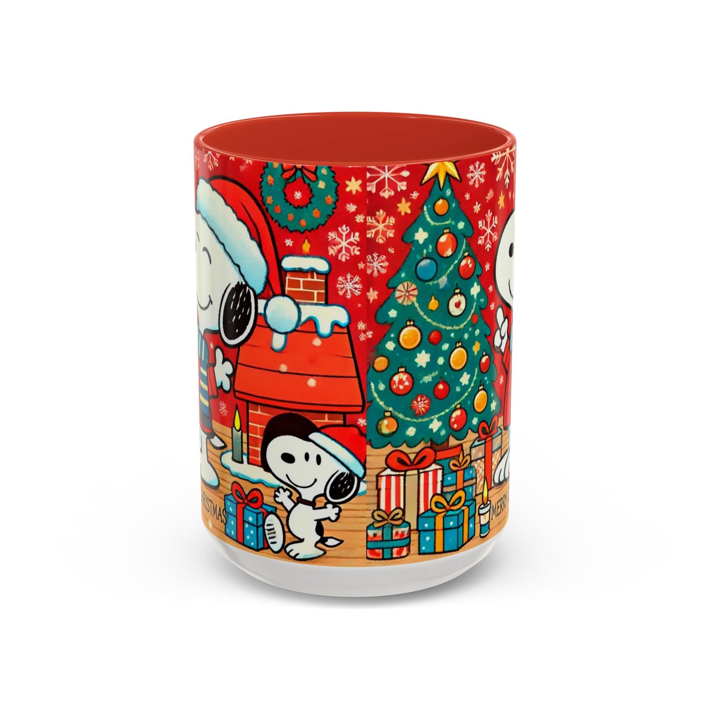 Yellow Santa Holiday Mug | Christmas Accent Coffee Mug (11,15oz)