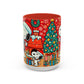 Yellow Santa Holiday Mug | Christmas Accent Coffee Mug (11,15oz)