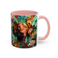 Vizsla Floral Accent Coffee Mug — Dog Portrait Botanical 11/15oz