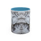 Elephant Relief Accent Coffee Mug — Grey Carved Jungle Design (11/15oz)