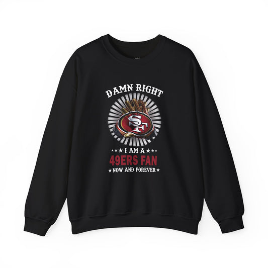 Customizable 49ers Fan Crewneck Sweatshirt | Football Team Logo Pullover