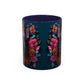Floral French Bulldog Accent Coffee Mug - Colorful Dog Art 11/15oz